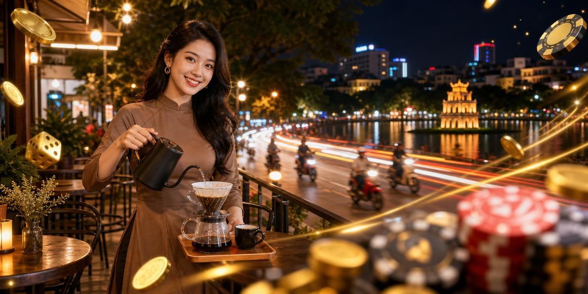 Người dùng tại Hà Nội thưởng thức cà phê và khám phá nền tảng giải trí p3pet