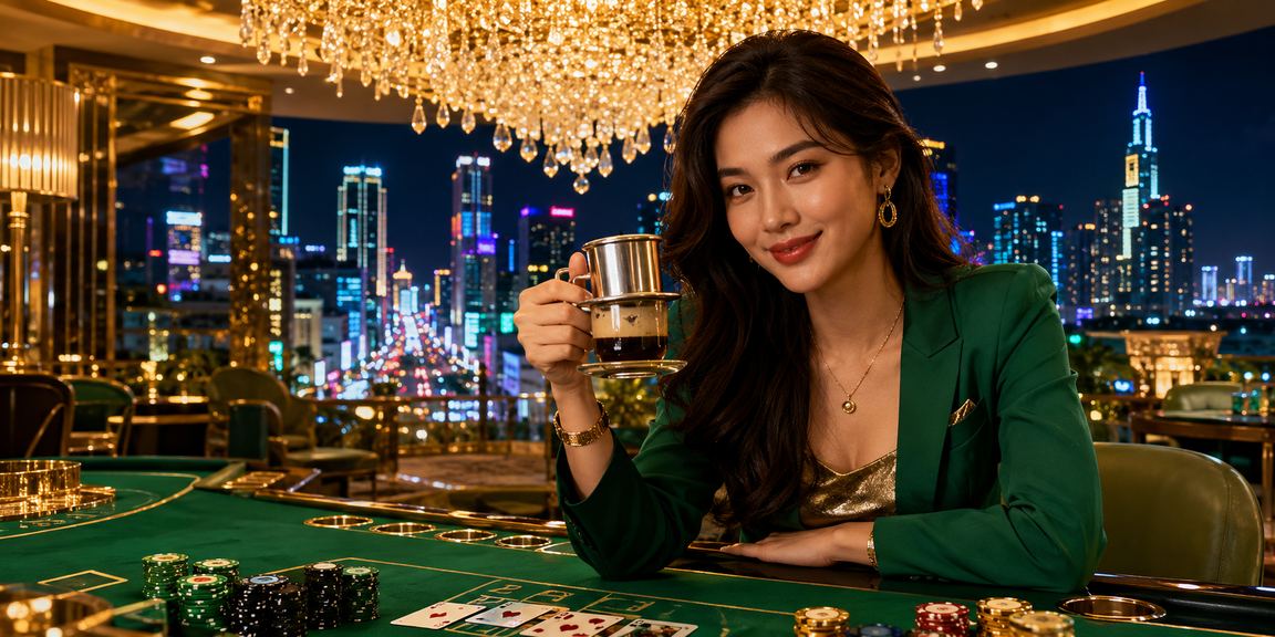 Người chơi baccarat tại Hồ Chí Minh bên ly cà phê Việt Nam